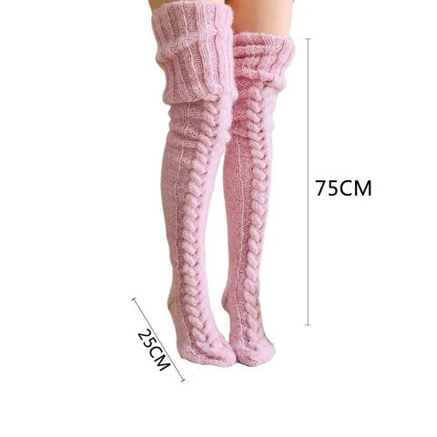 Image of Women Warm Thigh Winter Knee Socks