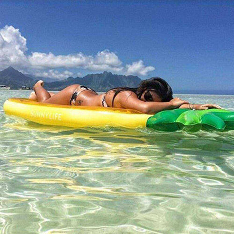 Image of Inflatable Pineapple Swimming Pool Float Raft for Adults and Kids