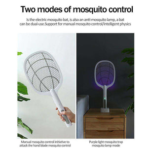 3000V Electric Mosquito Killer With UV Lamp 1200mAh Rechargeable Insect Racket