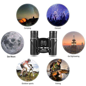 Mini Portable Zoom Binoculars Powerful HD 50000M Folding Long Range Low Light Night Vision Telescope