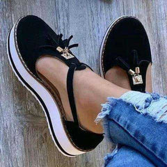 Women Flat Shoes Thick Sole Platform Fringe Spring Tassels