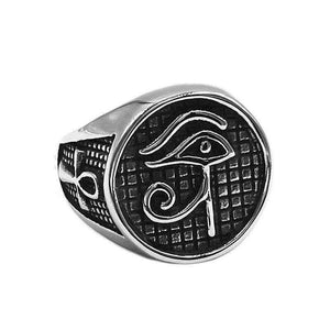 Egyptian Amulet Ring Stainless Steel
