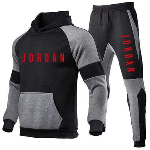 High Quality Tracksuit Men Hooded Sweatshirt+Pants Pullover Sets