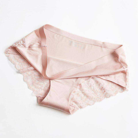 Image of Women Lace Sexy Seamless Panties Nylon Silk Lingerie Underwear
