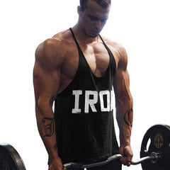 Men's Athletic Printed Gym Workout Bodybuilding Tank Tops Stringer
