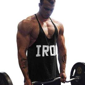Muscle Alive Blank Bodybuilding Stringer Tank Tops Men Cotton