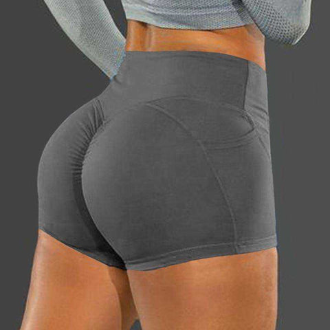 Image of Women's Casual Elastic Skinny Buttocks Lifting Gym Fitness Sports Shorts