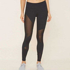 Black Mesh Splice Push Up Leggings