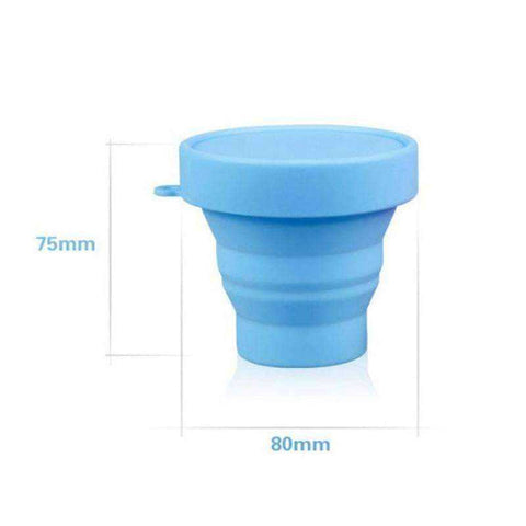 Image of 170ml Silicone  Retractable Coloured Portable Travel Outdoor Folding Food Grade Coffee Water Cup