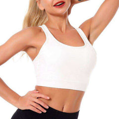 Aesthetic Sports Bra Tank Top With Cross Strap For Women