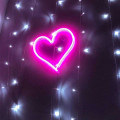 Heart Shape Neon Sign Wall Hanging Light for All Occasions Decor