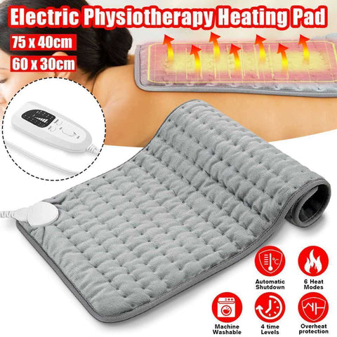 6 Level 120W Electric Heating Pad Timer For Shoulder Neck Back Spine Leg Pain Relief