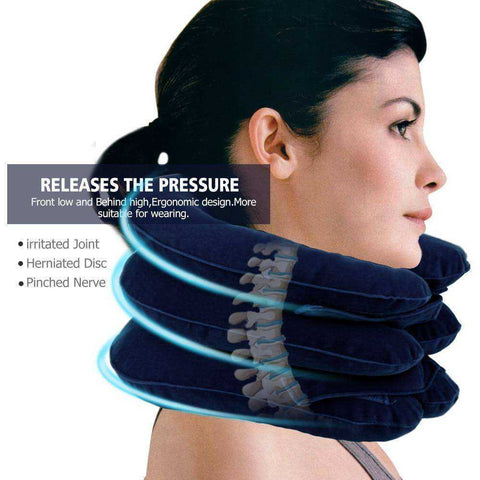 Image of Aesthetic Cervical Neck Traction Medical Device Inflatable Air Collar