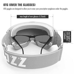 Magnetic Ski Goggles with Quick-change Lens and Case Set