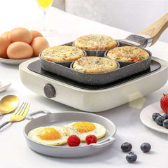 Four-hole Frying Non-stick Egg Pancake Steak Thickened Omelet Pot Pan
