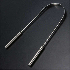 Portable Stainless Steel Tongue Scraper Cleaner Brush