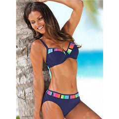 Sexy 2021 Push Up  Print  Polka Dots Plus Size Bikini Set