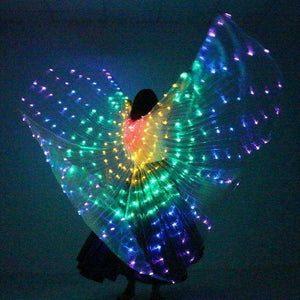 LED Luminous Veil - Rainbow Color Wings Costume