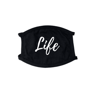 Printed Life Word Design Face Mask