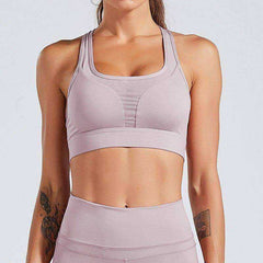 Women Fashion Bra Patchwork Strapless Tank Top w/ Sexy Mesh Fitness Short Top