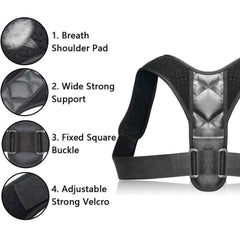 Adjustable Back Shoulder Posture Corrector Lumbar Brace Support
