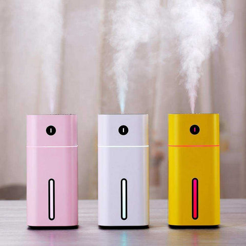 Image of Aesthetic Mini LED Ultrasonic Square D Aroma Humidifier Air Purifier