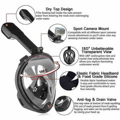 New Underwater Anti Fog Full Face Scuba Diving Snorkeling Mask