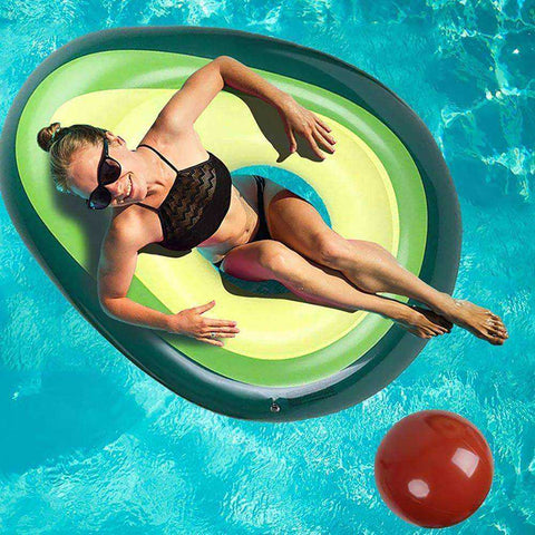 Image of Green Avocado Inflatable Swimming Pool Beach Raft Float