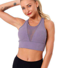 Aesthetic Breathable Mesh Sports Bra Tank Top For Women