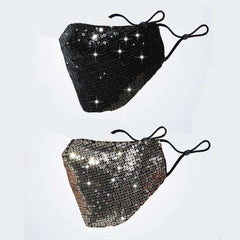 Women Reusable Washable Sequin Face Mask Dustproof