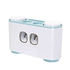 Auto Toothpaste Dispenser Wall Mount Dustproof Toothbrush Shelves