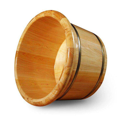 Image of Thickened Eco-friendly Solid Wood Detox Foot Bath Bucket