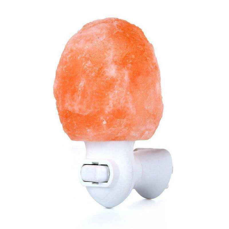 Warm White Salt Lamp Natural Crystal Hand Carved Air Purifying