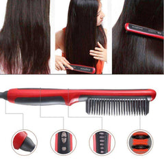 Aesthetic Hair & Beard Straightener Multi-functional Hair Brush Iron Straightening Comb