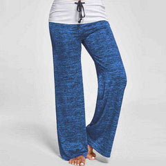 Elastic Wide Leg Lace Up Fitness Loose Yoga Pants