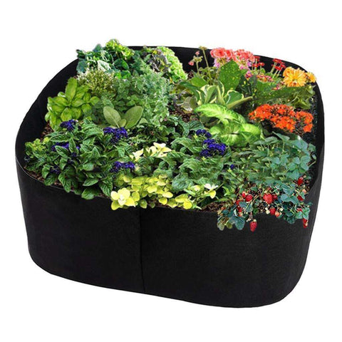 Image of Fabric Raised Garden Bed Rectangle Planting Container Growth Bag