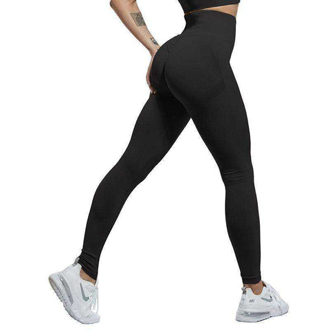 Image of Slim High Waist Bubble Butt Push Up Seamless Fitness Women Pants and Leggings