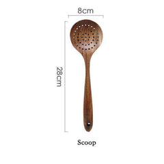 Teak Natural Wood Tableware Kitchen Tool Set
