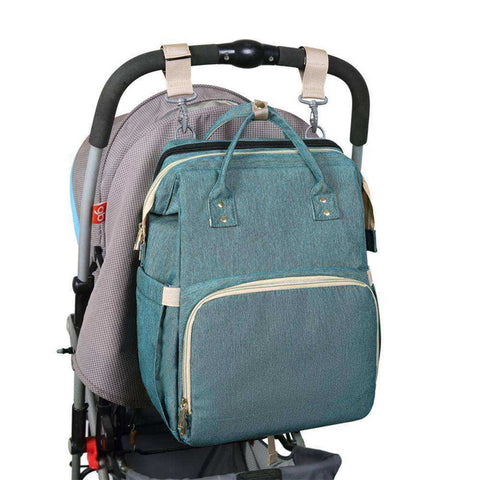 Image of Multi-purpose Storage Travel Bag Convertible Baby Diaper Bag Bed