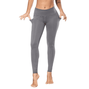 Elastic High Waist Push Up Leggings With Pocket