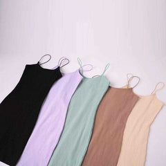 Spaghetti Strap Rubber Bodycon Slim Sheath Mini Dress