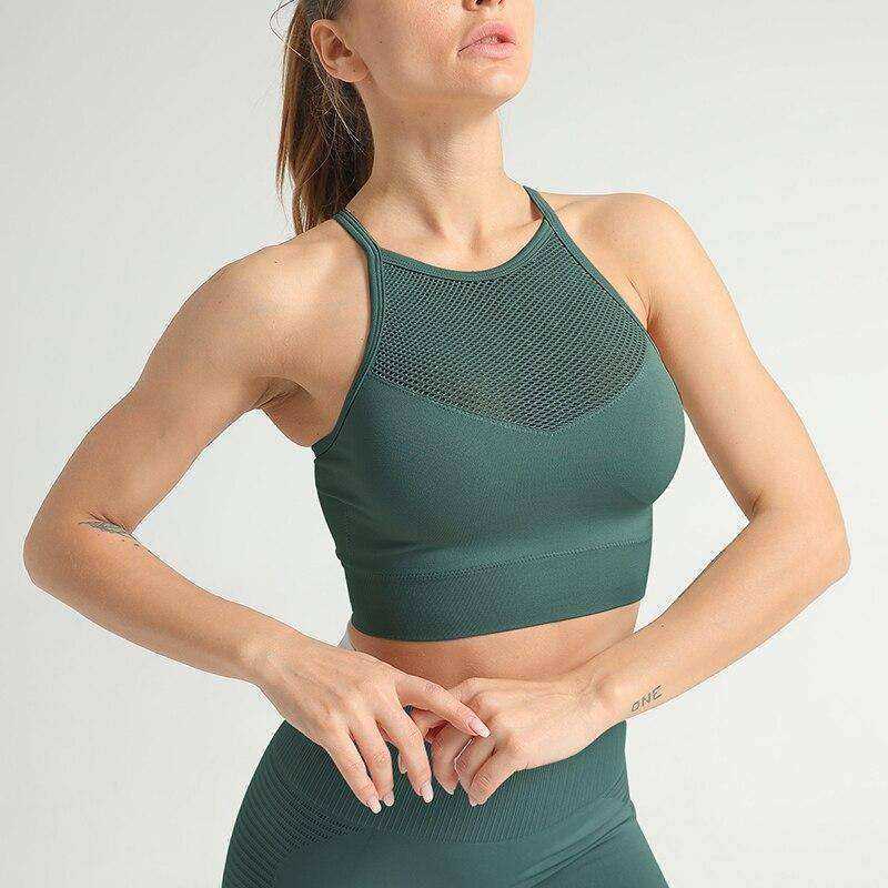 Aesthetic Sports Bra Mesh Tank Top For Women