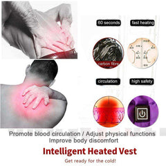 Men Women USB Infrared Thermal Heating Waistcoat Vest Jacket