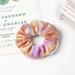 New Velvet Tencel Zipper Pocket Hairband Elastic  Accessories