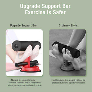 New Fitness Sit Up Bar Floor Assistant Stand Padded Ankle Support