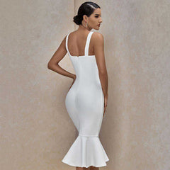 Beautiful Mermaid Bandage Bodycon V Neck Dress