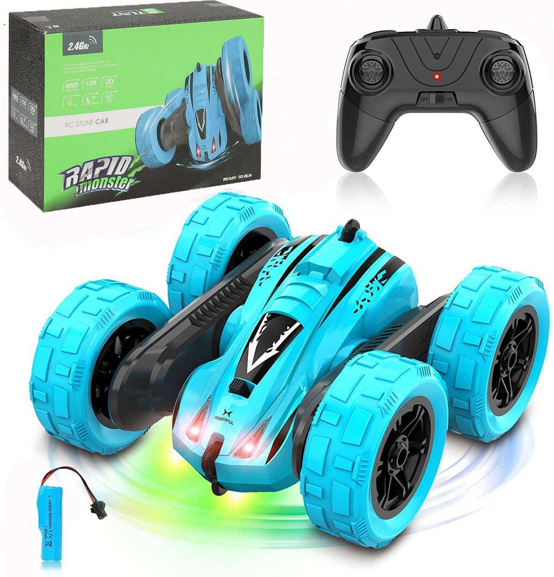 4WD 2.4G Radio Remote Control Double Side Stunt 360° Reversal Cars - AWAKENING AESTHETICS