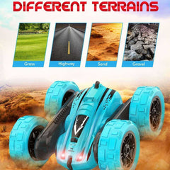 4WD 2.4G Radio Remote Control Double Side Stunt 360° Reversal Cars - AWAKENING AESTHETICS