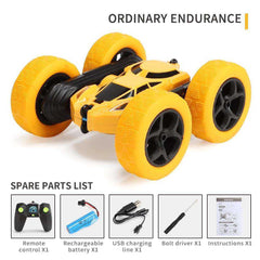 4WD 2.4G Radio Remote Control Double Side Stunt 360° Reversal Cars - AWAKENING AESTHETICS