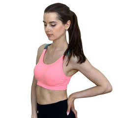 Sports Bra Full Cup Breathable Top Shockproof Cross Back